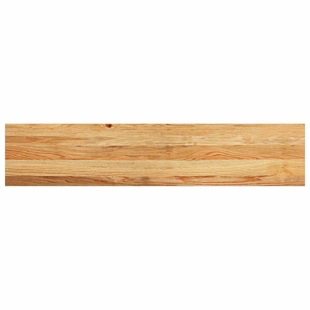 trappemåtter 2 stk lysebrun 120x30x2 cm massivt egetræ
