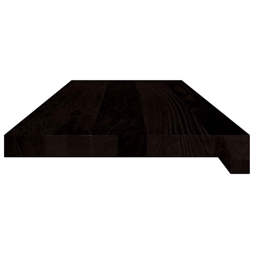 trappemåtter 2 stk. brunsort 80x30x2 cm massivt egetræ