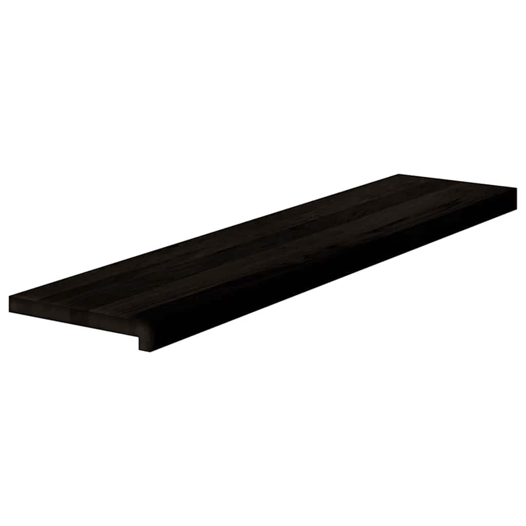 trappemåtter 2 stk. brunsort 110x30x2 cm massivt egetræ