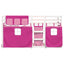 køjeseng med gardiner 90x200 cm massivt fyrretræ pink