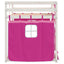 køjeseng med gardiner 90x200 cm massivt fyrretræ pink