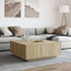 sofabord 100x100x40 cm konstrueret træ sonoma-eg