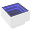 sengebord med Infinity LED-lys 40x40x30 cm hvid