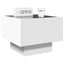 sengebord med Infinity LED-lys 40x40x30 cm hvid