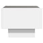 sengebord med Infinity LED-lys 40x40x30 cm hvid