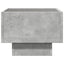 sengebord med Infinity LED-lys 40x40x30 cm betongrå