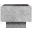 sengebord med Infinity LED-lys 40x40x30 cm betongrå