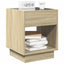 sengebord med Infinity LED-lys 40x40x50 cm sonoma-eg