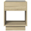 sengebord med Infinity LED-lys 40x40x50 cm sonoma-eg