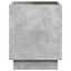 sengebord med Infinity LED-lys 40x40x50 cm betongrå