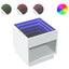sengebord med Infinity LED-lys 50x50x50 cm hvid