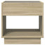 sengebord med Infinity LED-lys 50x50x50 cm sonoma-eg