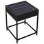 sengebord med Infinity LED-lys 40x40x51 cm sort