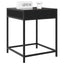 sengebord med Infinity LED-lys 40x40x51 cm sort
