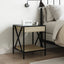 sengebord med Infinity LED-lys 40x40x49 cm sonoma-eg