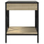 sengebord med Infinity LED-lys 40x40x49 cm sonoma-eg