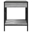 sofabord med Infinity LED-lys 40x40x49 cm grå sonoma-eg