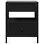 sengebord med Infinity LED-lys 40x40x51 cm sort