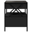 sengebord med Infinity LED-lys 40x40x51 cm sort