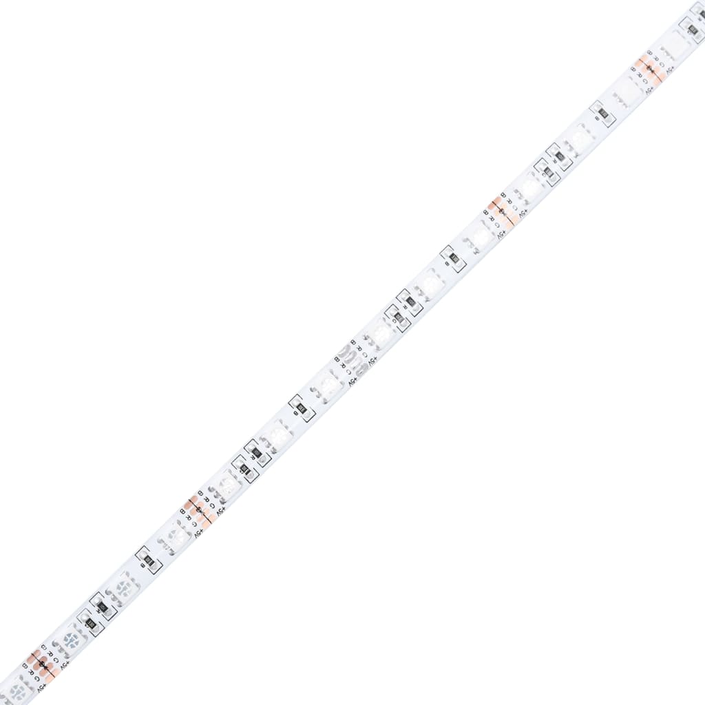 sengebord med Infinity LED-lys 40x40x51 cm sort