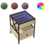 sengebord med Infinity LED-lys 40x40x51 cm sonoma-eg
