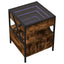 sengebord med Infinity LED-lys 40x40x51 cm røget egetræsfarve