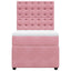 kontinentalseng med madras 90x190 cm fløjl pink