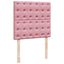 kontinentalseng med madras 90x190 cm fløjl pink