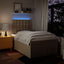 kontinentalseng med madras 120x190 cm stof cremefarvet