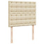 kontinentalseng med madras 120x190 cm stof cremefarvet