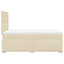 kontinentalseng med madras 120x190 cm stof cremefarvet