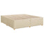 kontinentalseng med madras 200x200 cm stof cremefarvet