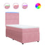kontinentalseng med madras 90x190 cm fløjl pink