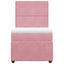 kontinentalseng med madras 90x190 cm fløjl pink