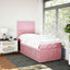 kontinentalseng med madras 90x190 cm fløjl pink