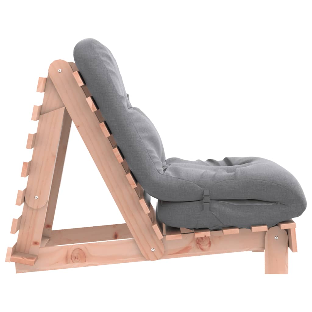 futon med madras 60x206x11 cm massivt douglasgran