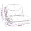 futon med madras 90x206x11 cm massivt fyrretræ