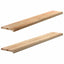 vindueskarme 2 stk ubehandlet 160x25x2 cm massivt egetræ