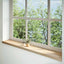 vindueskarme 2 stk ubehandlet 160x25x2 cm massivt egetræ
