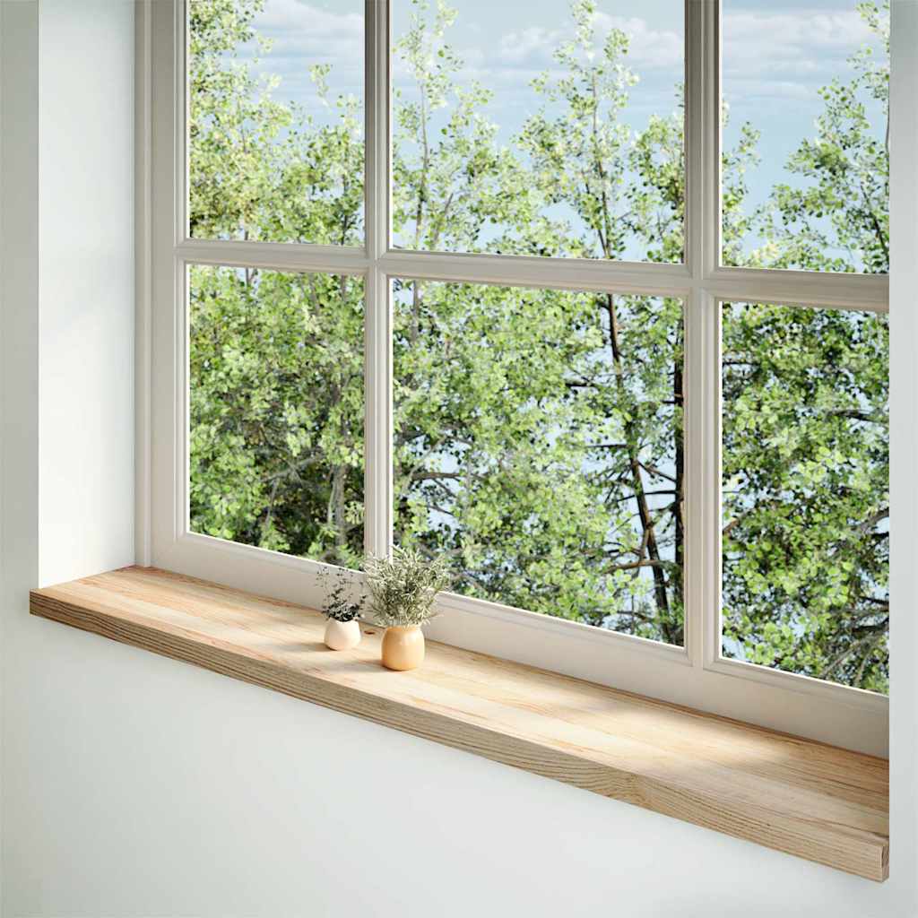 vindueskarme 2 stk ubehandlet 160x25x2 cm massivt egetræ
