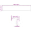 vindueskarme 2 stk ubehandlet 160x25x2 cm massivt egetræ