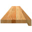 vindueskarme 2 stk lysebrun 140x20x2 cm massivt egetræ
