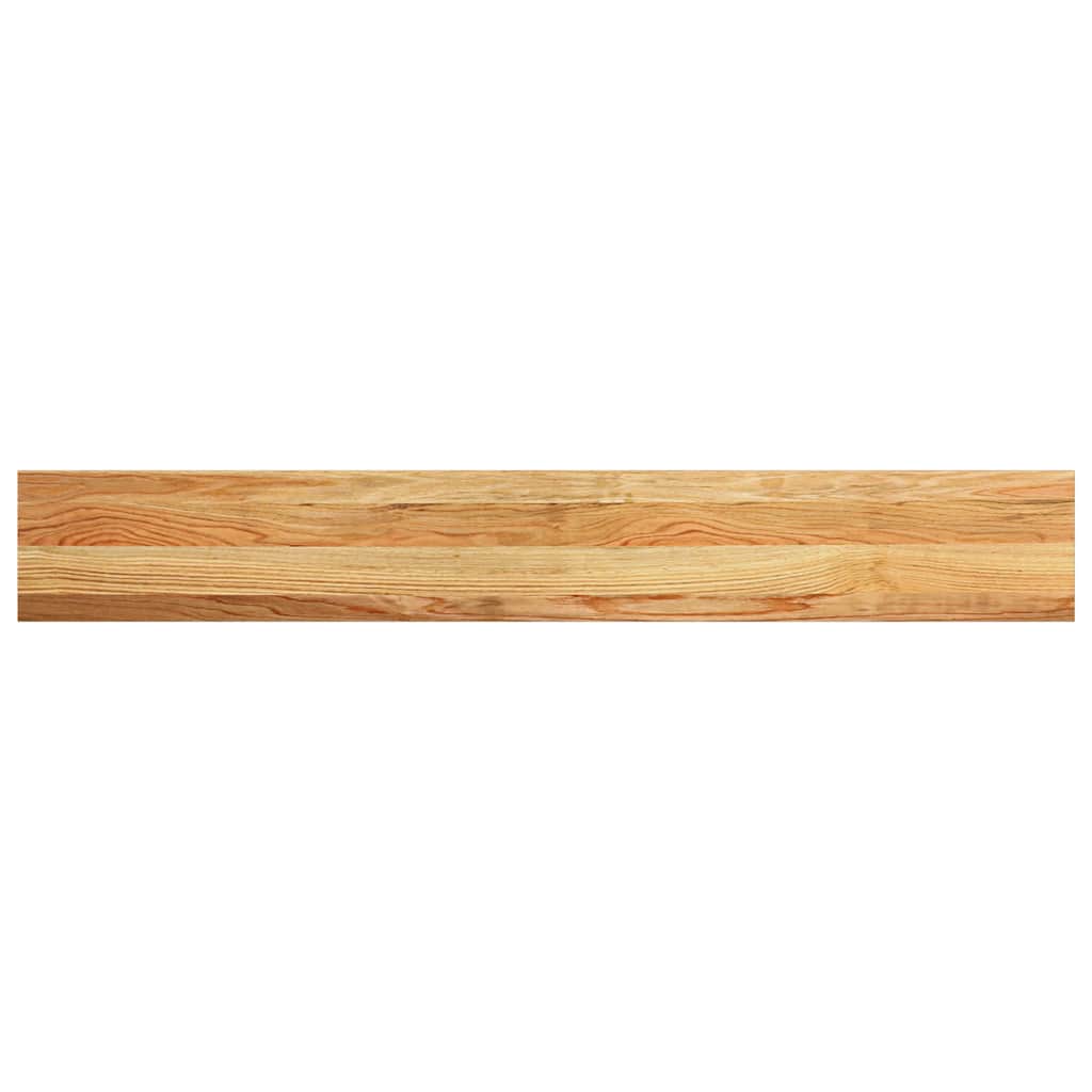 vindueskarme 2 stk lysebrun 140x20x2 cm massivt egetræ