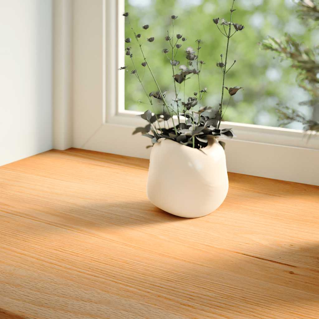 vindueskarme 2 stk lysebrun 160x20x2 cm massivt egetræ