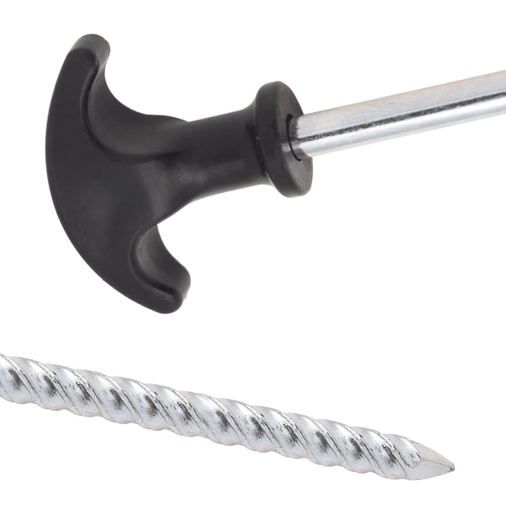 teltpløkker 12 stk. 20 cm Ø7 mm galvaniseret stål
