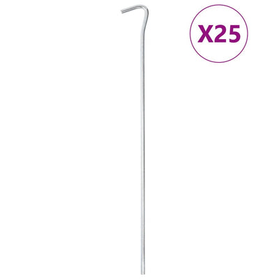 teltpløkker 25 stk. 30 cm Ø5 mm galvaniseret stål