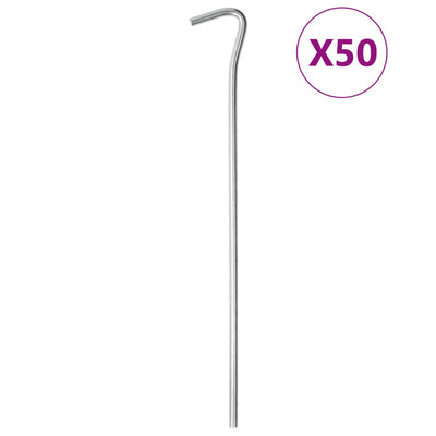 teltpløkker 50 stk. 23 cm Ø5 mm galvaniseret stål