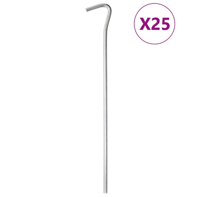 teltpløkker 25 stk. 23 cm Ø5 mm galvaniseret stål