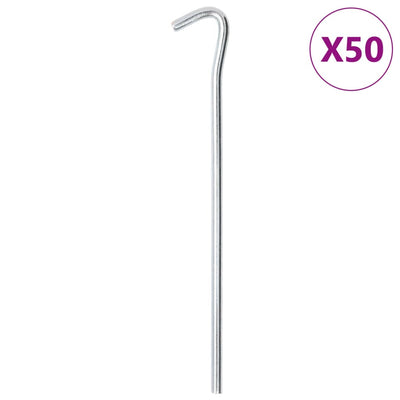 teltpløkker 50 stk. 23 cm Ø7 mm galvaniseret stål