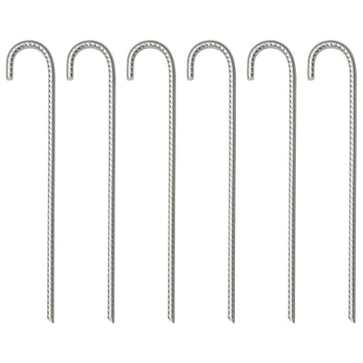 teltpløkker 6 stk. 37 cm Ø10 mm galvaniseret stål